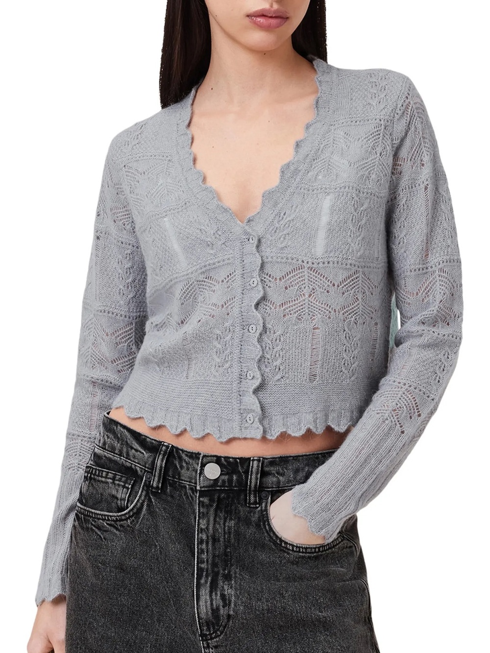 All saints Vanessa wool & alpaca blend cardigan